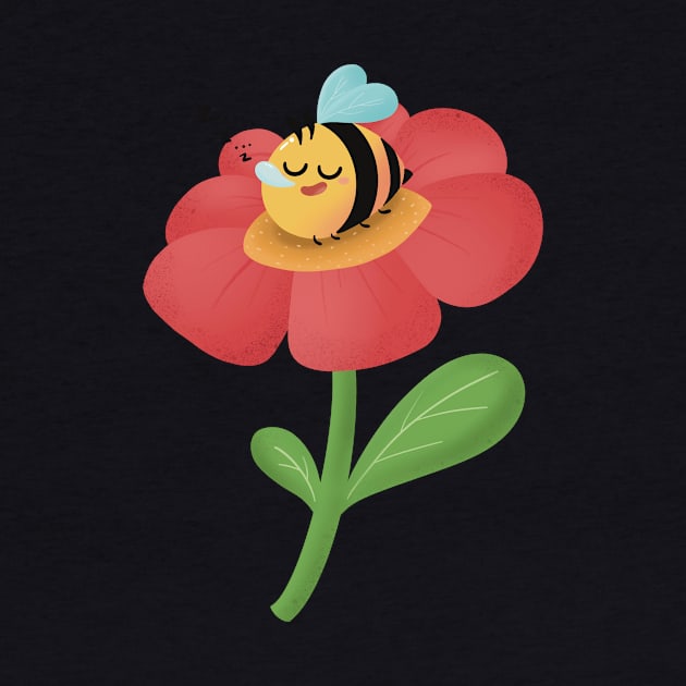 Sleepy bee on flower by PhoYoSelf88